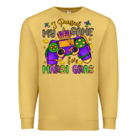 Antique Gold i paused my game for mardi gras Premium Sweatshirt - LillyAllenDesigns