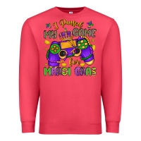 Cardinal i paused my game for mardi gras Premium Sweatshirt - LillyAllenDesigns