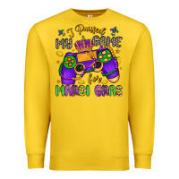 Lemon i paused my game for mardi gras Premium Sweatshirt - LillyAllenDesigns