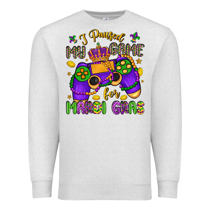 I Paused My Game For Mardi Gras Premium Sweatshirt by LillyAllenDesigns | Teevron