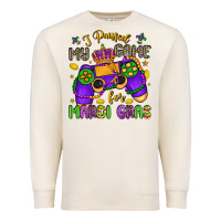 Sandshell i paused my game for mardi gras Premium Sweatshirt - LillyAllenDesigns