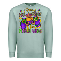 Seafoam i paused my game for mardi gras Premium Sweatshirt - LillyAllenDesigns