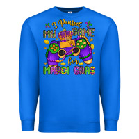 True Royal i paused my game for mardi gras Premium Sweatshirt - LillyAllenDesigns