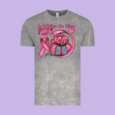 In October We Wear Pink Vintage Tee Designed By Jahusdesignshop