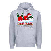 Heather Grey Christmas Spirits Baseball Premium Hoodie - Bettercallsaul