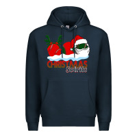 Navy Christmas Spirits Baseball Premium Hoodie - Bettercallsaul