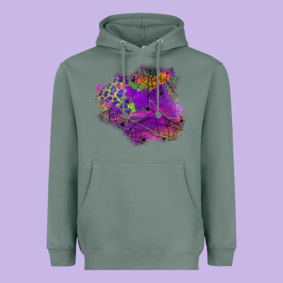 Halloween Spider Web For Patches Heavyweight Hoodie Designed By Bundleandbundleshop