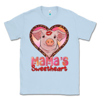Dusty Blue mama's sweetheart baby pig Classic Tee - AdoDesignShop