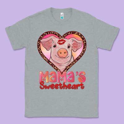 Mama's Sweetheart Baby Pig Classic Tee Designed By Adodesignshop