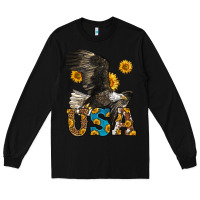 Black Western Usa Eagle Long Sleeve Tee - LillyAllenDesigns