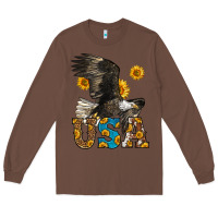 Chestnut Western Usa Eagle Long Sleeve Tee - LillyAllenDesigns