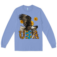 Colony Blue Western Usa Eagle Long Sleeve Tee - LillyAllenDesigns