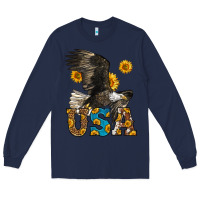 Navy Western Usa Eagle Long Sleeve Tee - LillyAllenDesigns