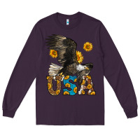 Plum Western Usa Eagle Long Sleeve Tee - LillyAllenDesigns