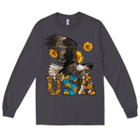Smoke Western Usa Eagle Long Sleeve Tee - LillyAllenDesigns