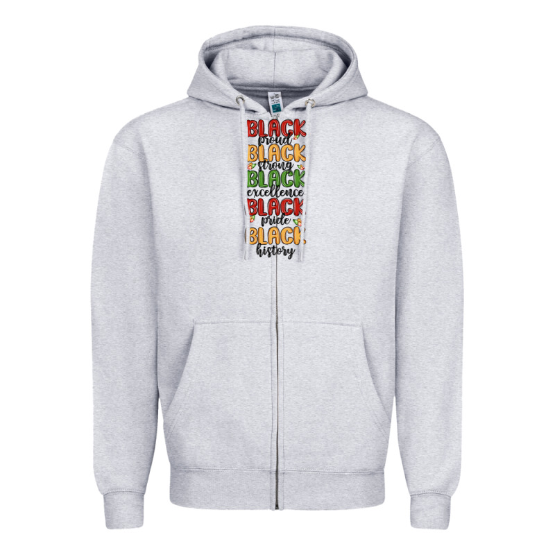 Black History Zipper Hoodie by MaliasSmallBusiness | Teevron