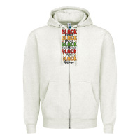 Oatmeal Heather black history Zipper Hoodie - MaliasSmallBusiness