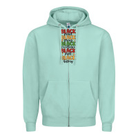 Seafoam black history Zipper Hoodie - MaliasSmallBusiness