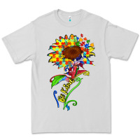 Dove Grey be kind autism sunflower Premium Tee - Zillion Design Studio