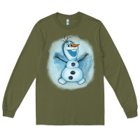 Army Green olaf snowman Long Sleeve Tee - AdoDesignShop