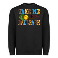 Black take me to the ballpark softball Heavyweight Sweatshirt - AdoDesignShop