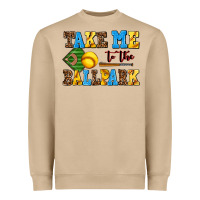 Take Me To The Ballpark Softball Heavyweight Sweatshirt | Teevron