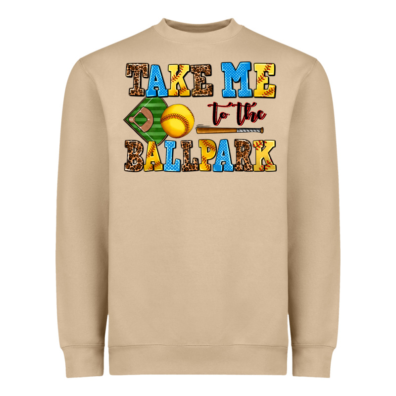Take Me To The Ballpark Softball Heavyweight Sweatshirt by AdoDesignShop | Teevron