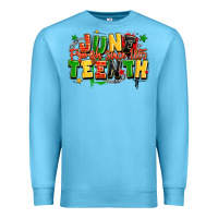 Ocean Blue juneteenth free ish since 1865 Premium Sweatshirt - LillyAllenDesigns