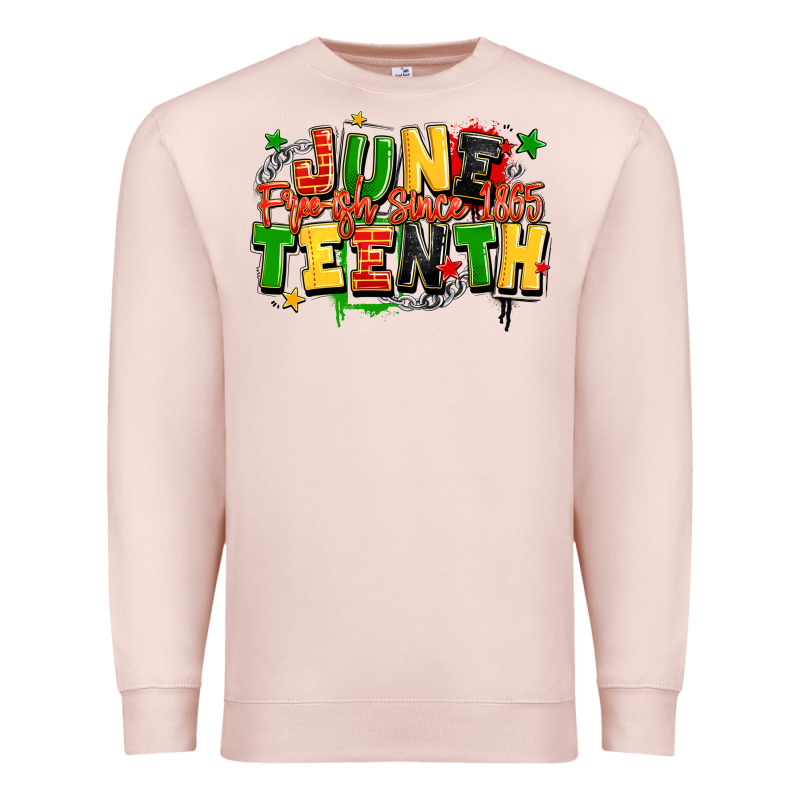 Juneteenth Free Ish Since 1865 Premium Sweatshirt by LillyAllenDesigns | Teevron