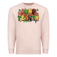 Pale Pink juneteenth free ish since 1865 Premium Sweatshirt - LillyAllenDesigns