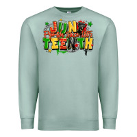 Seafoam juneteenth free ish since 1865 Premium Sweatshirt - LillyAllenDesigns