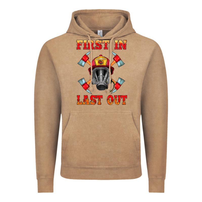 Firefighter Face Mask With Axes Vintage Hoodie by HRA Design Shop | Teevron