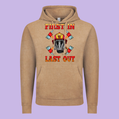 Firefighter Face Mask With Axes Vintage Hoodie Designed By Hra Design Shop
