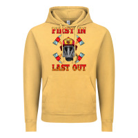 Vintage Mustard firefighter face mask with axes Vintage Hoodie - HRA Design Shop