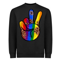 Black pride leopard peace hand Heavyweight Sweatshirt - JahusDesignShop