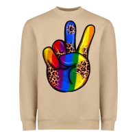 Mushroom pride leopard peace hand Heavyweight Sweatshirt - JahusDesignShop