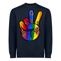 Navy pride leopard peace hand Heavyweight Sweatshirt - JahusDesignShop