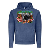 Vintage Denim floral lotus leaf film roll vintage camera Vintage Hoodie - FaDigitalArtStudio