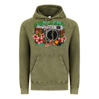 Vintage Olive floral lotus leaf film roll vintage camera Vintage Hoodie - FaDigitalArtStudio