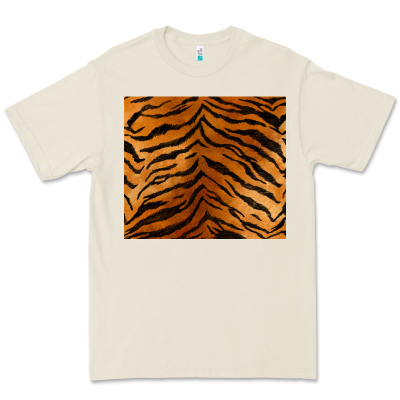 Handdrawn Tiger Pattern Premium Tee by BarkalooDesign | Teevron