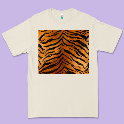 Handdrawn Tiger Pattern Premium Tee Designed By Barkaloodesign