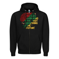 Black black history honoring the past inspiring the futu Zipper Hoodie - MaliasSmallBusiness