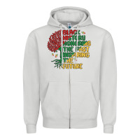 Dove Grey black history honoring the past inspiring the futu Zipper Hoodie - MaliasSmallBusiness