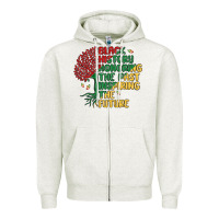 Oatmeal Heather black history honoring the past inspiring the futu Zipper Hoodie - MaliasSmallBusiness