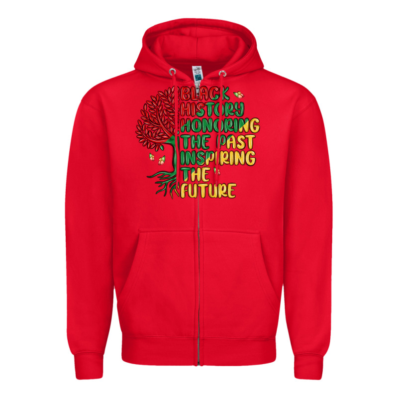 Black History Honoring The Past Inspiring The Futu Zipper Hoodie by MaliasSmallBusiness | Teevron