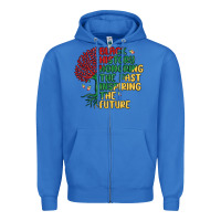 True Royal black history honoring the past inspiring the futu Zipper Hoodie - MaliasSmallBusiness