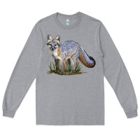 Heather Grey Gray Fox Long Sleeve Tee - LillyAllenDesigns