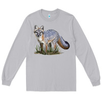 Moon Dust Gray Fox Long Sleeve Tee - LillyAllenDesigns