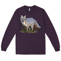 Plum Gray Fox Long Sleeve Tee - LillyAllenDesigns