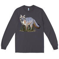 Smoke Gray Fox Long Sleeve Tee - LillyAllenDesigns